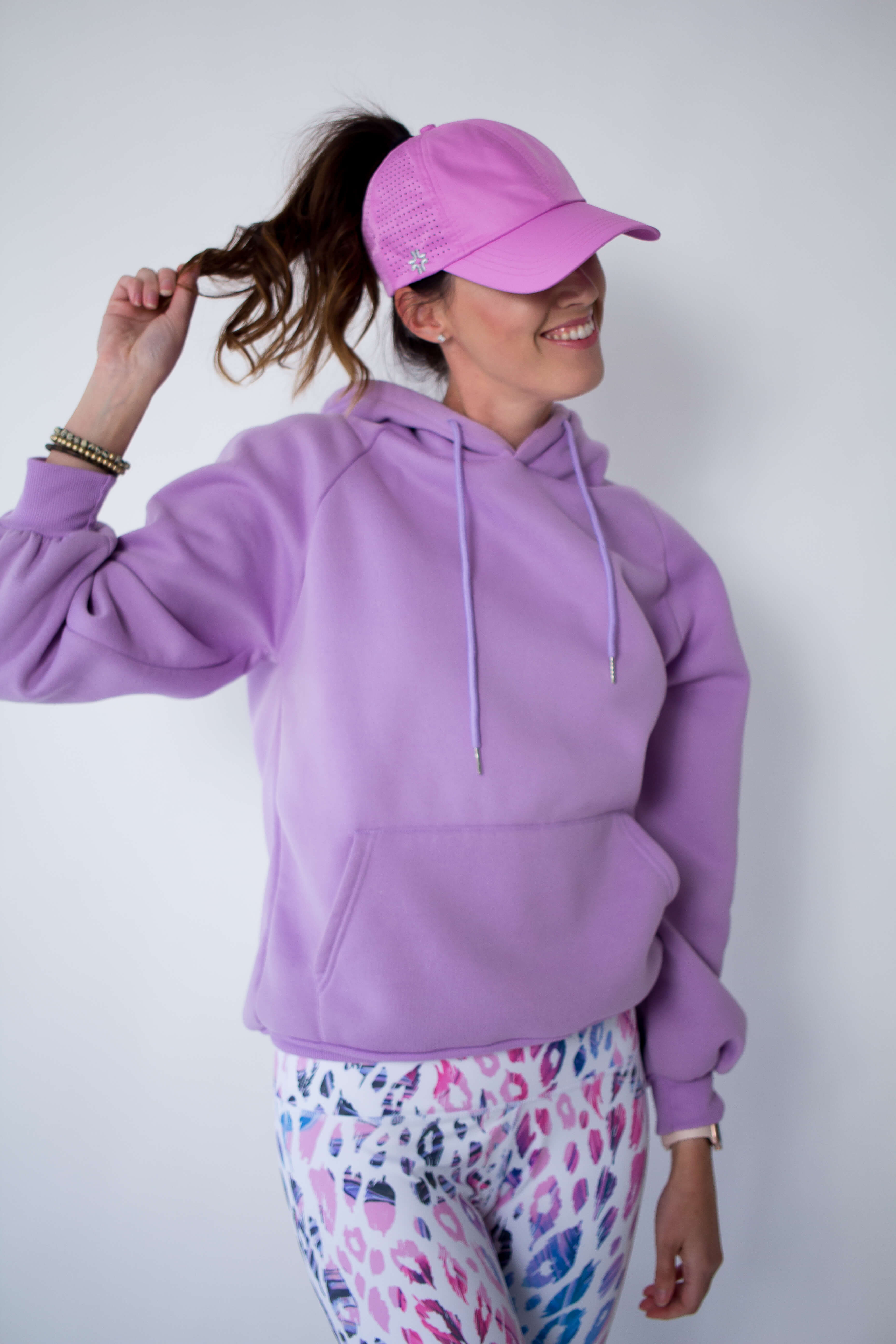 Ponytail hat, Sun Goddess, Violet, UPF 50+ - VIMHUE