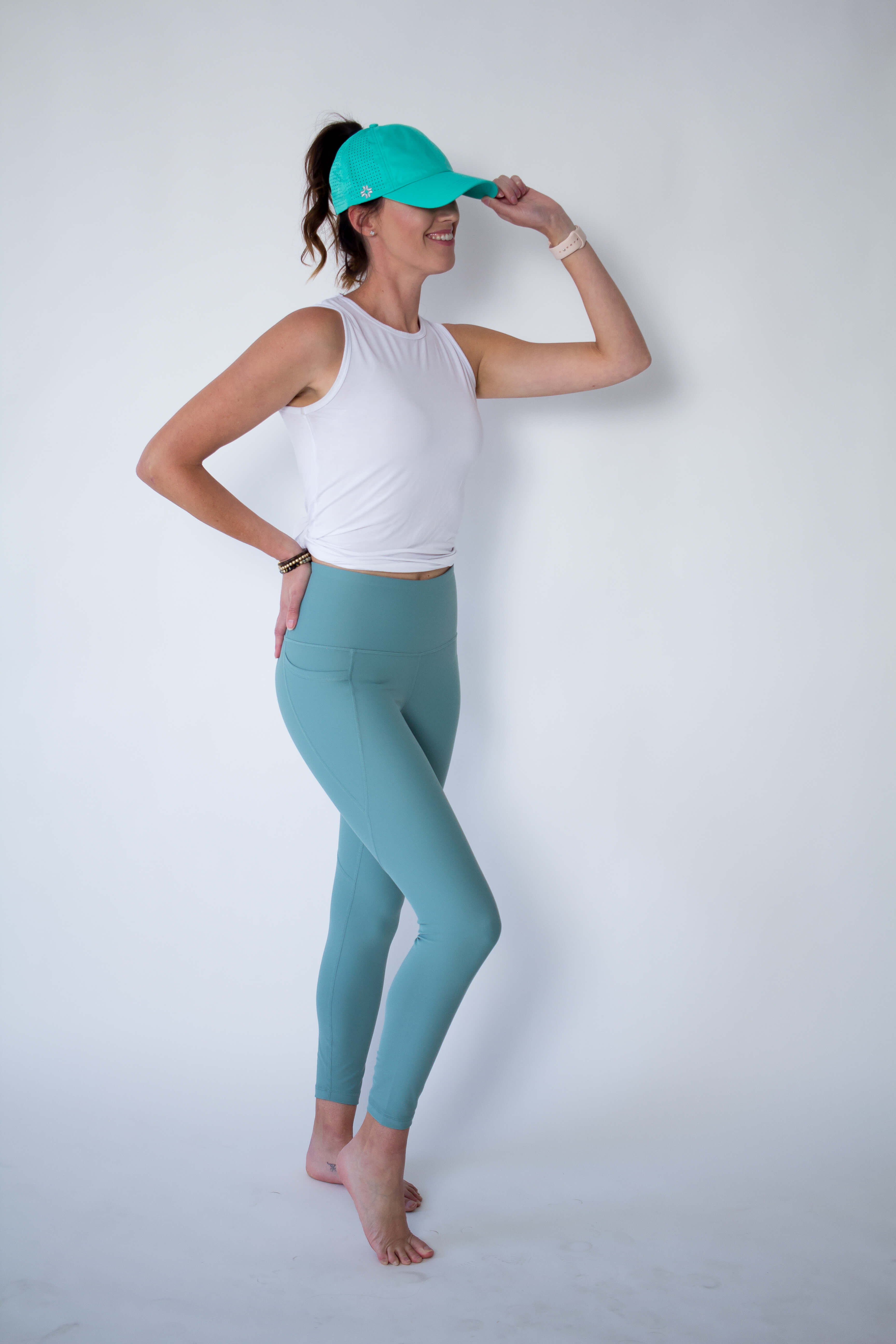 Ponytail hat, X-Boyfriend, Caribbean Green, UPF 50+ - VIMHUE