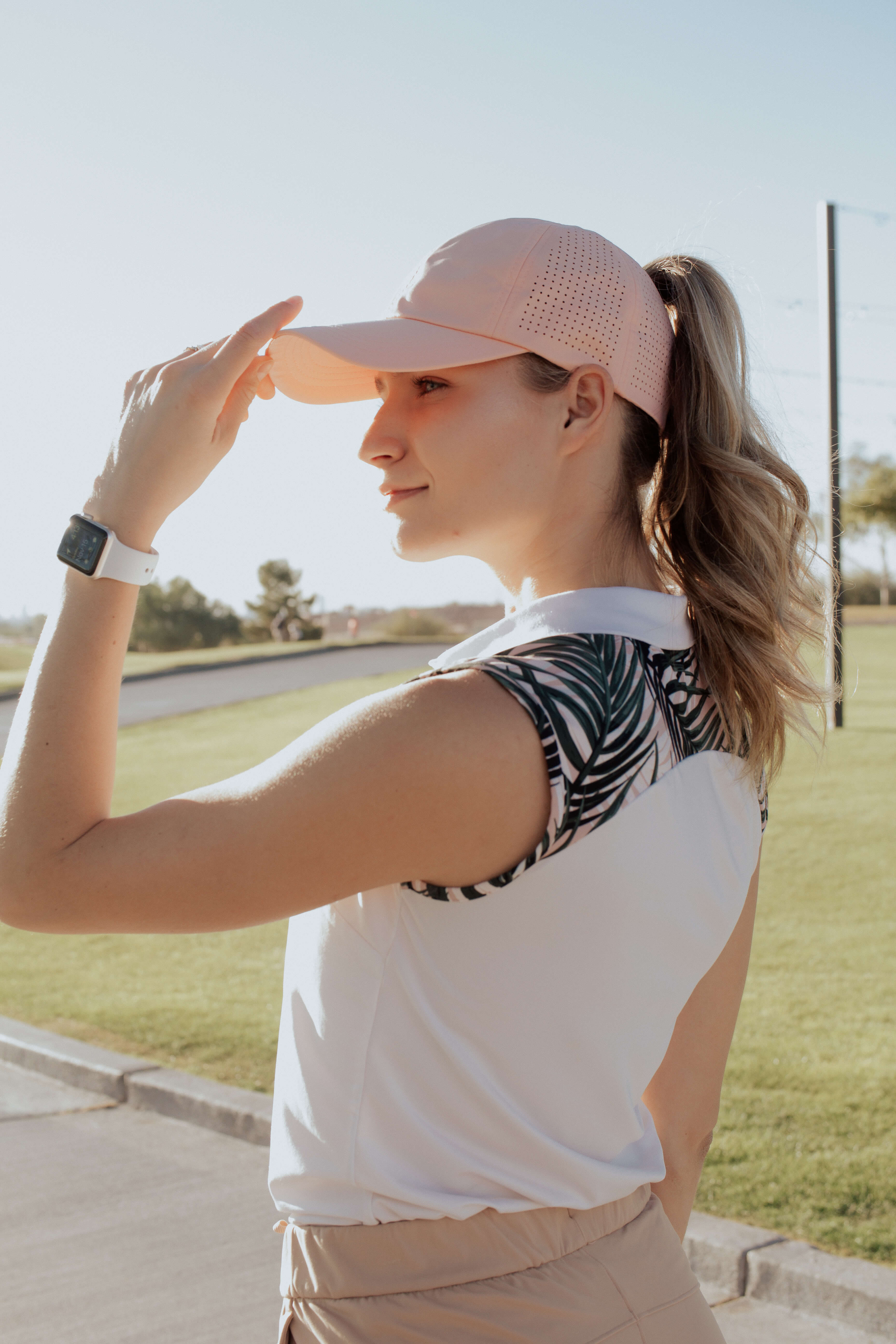 Ponytail hat, X-boyfriend, Peach, UPF 50+ - VIMHUE