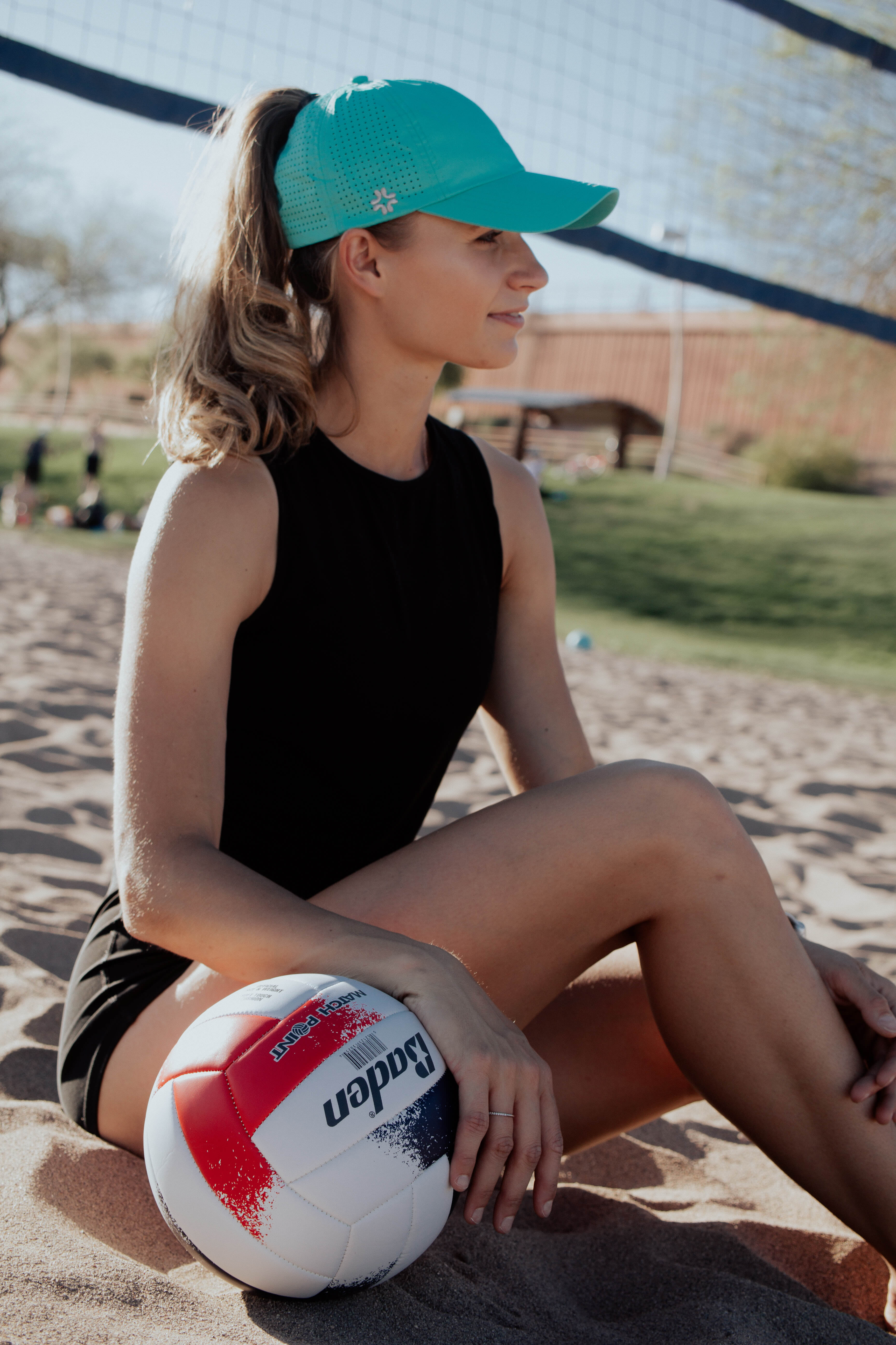 Ponytail hat, X-Boyfriend, Caribbean Green, UPF 50+ - VIMHUE