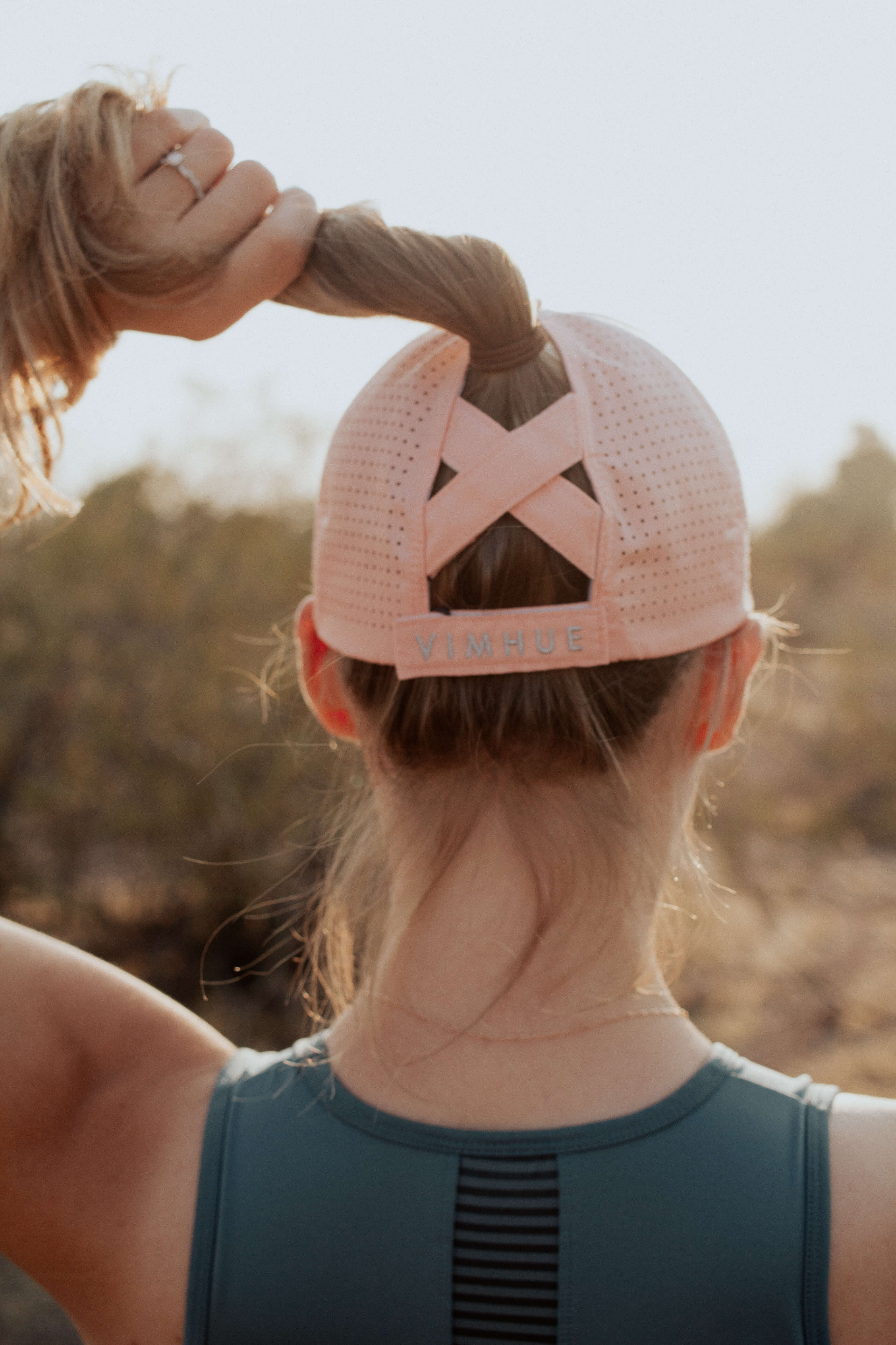 Ponytail hat, X-boyfriend, Peach, UPF 50+ - VIMHUE